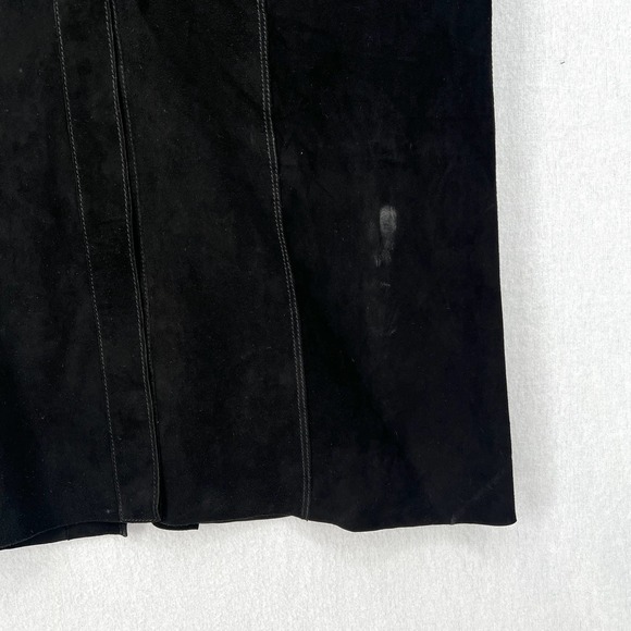 JAKETT NEW YORK Harper Dress Womens Small Black Washed Suede Sleeveless Duster - Picture 13 of 16